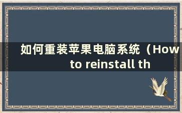 如何重装苹果电脑系统（How to reinstall the Apple Computer system）